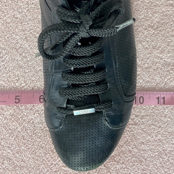 BOSS Hugo Boss Black Leather Low Top Trainers Sneakers 41 - Picture 14 of 15